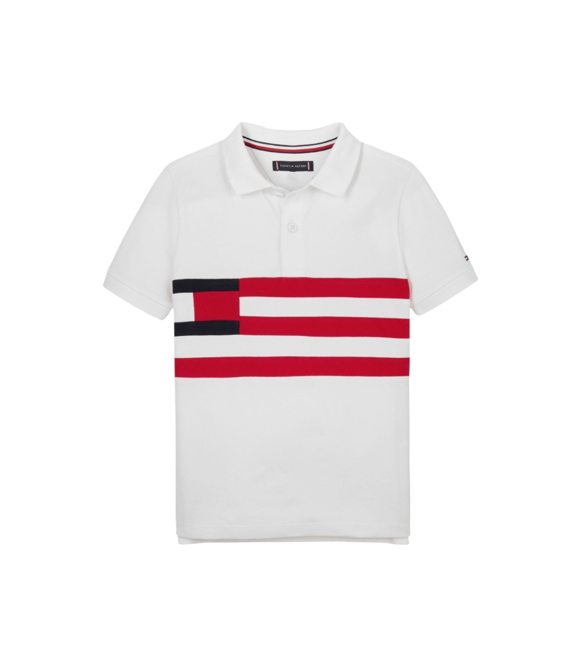 Tommy Hilfiger - Polo Blanco para Niño - Flag