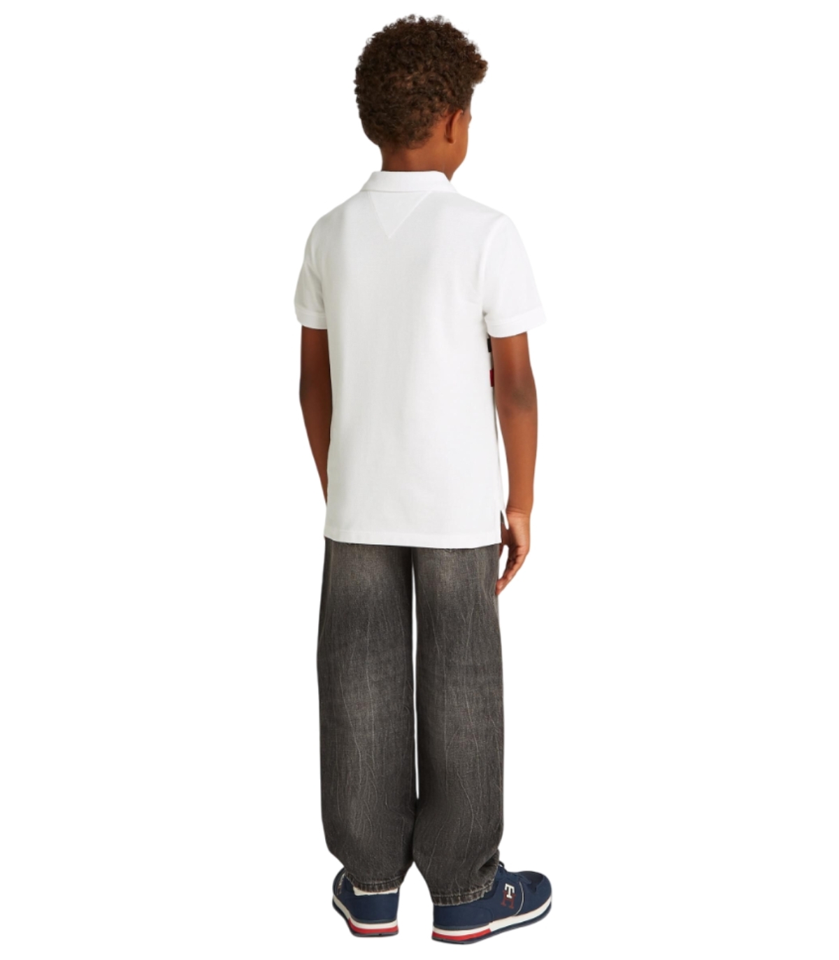 Tommy Hilfiger - Polo Blanco para Niño - Flag