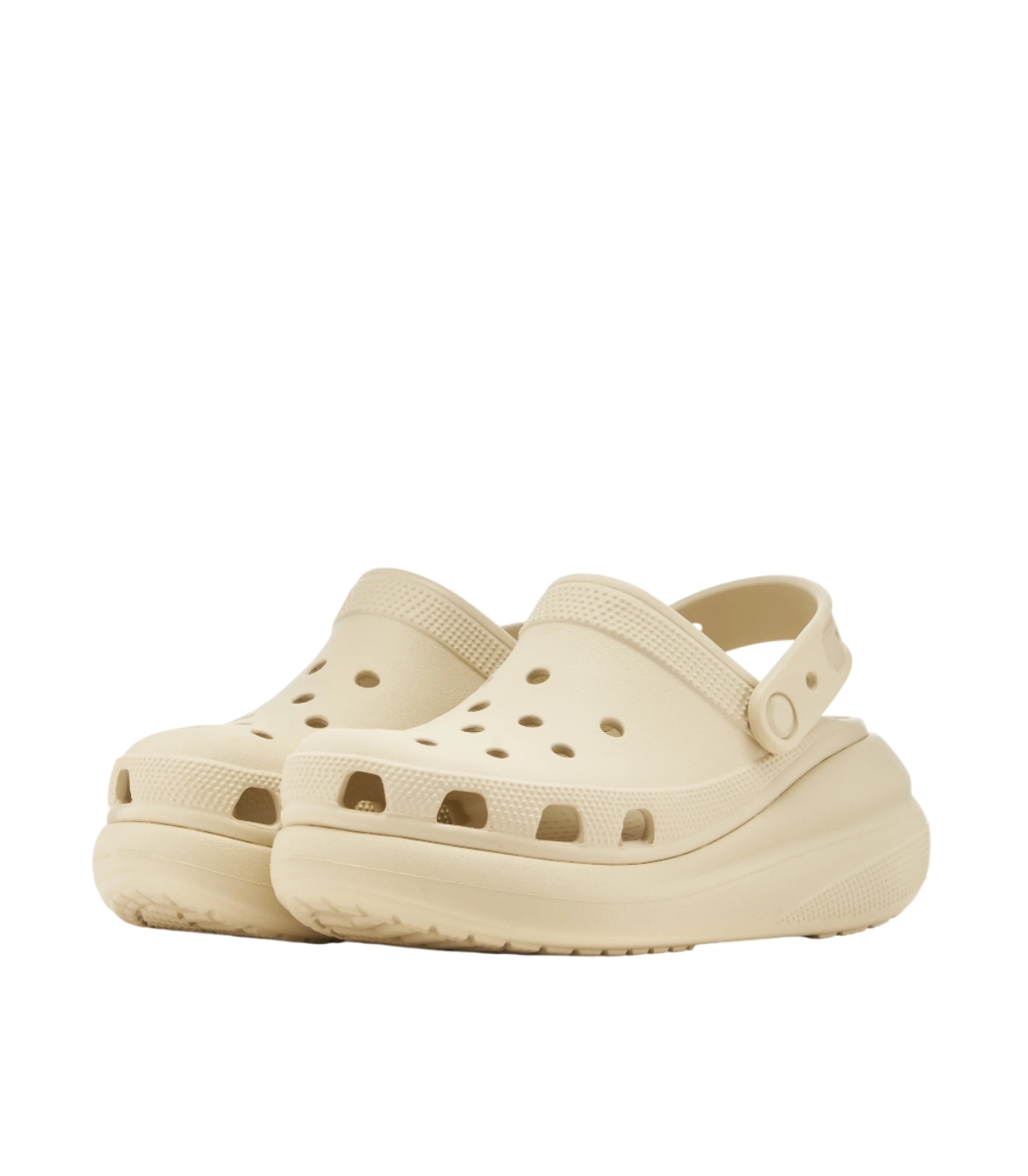 Crocs - Chanclas Beige para Mujer - Classic Crush Clog