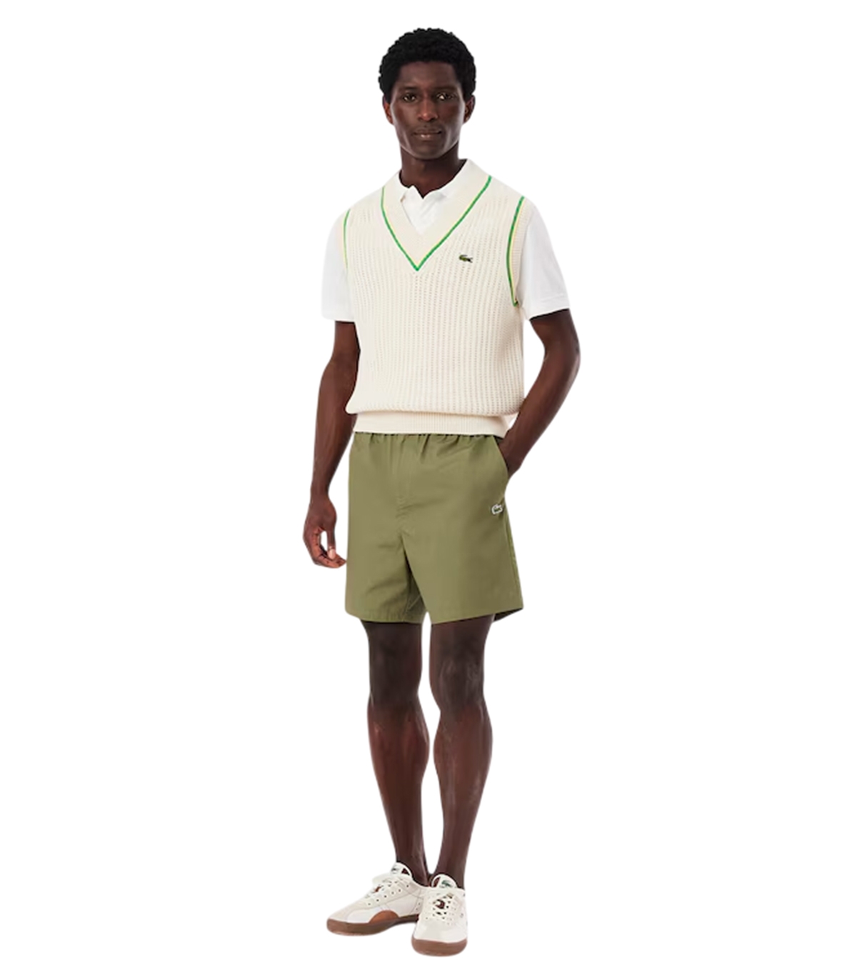 Lacoste - Pantalón Corto Verde para Hombre