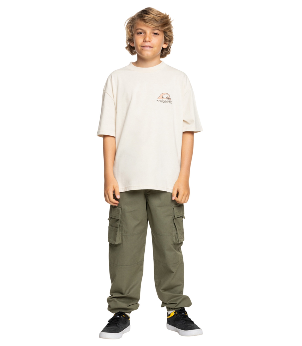 Quiksilver - Camiseta Beige para Niño - Grinderz