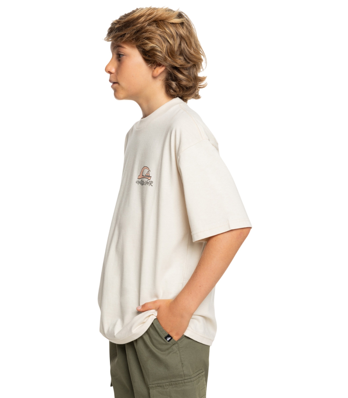 Quiksilver - Camiseta Beige para Niño - Grinderz
