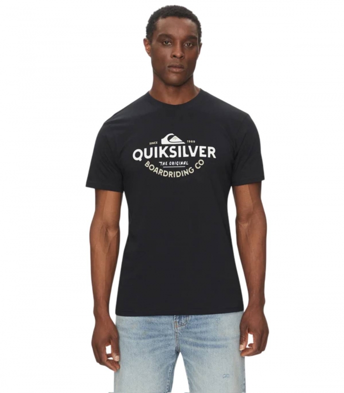 Quiksilver - Camiseta Negra para Hombre - Typed Out