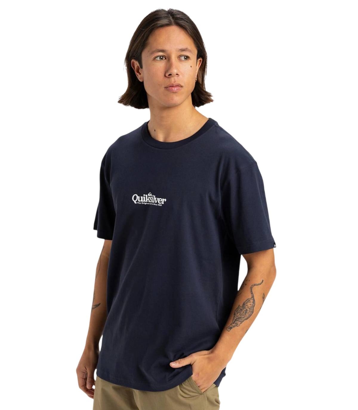 Quiksilver - Camiseta Azul Marino para Hombre - FineLine