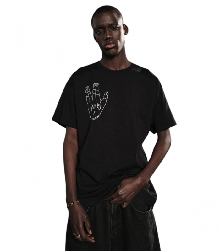 GRMY - Camiseta Negra para Hombre - Peace Within The Glitzy