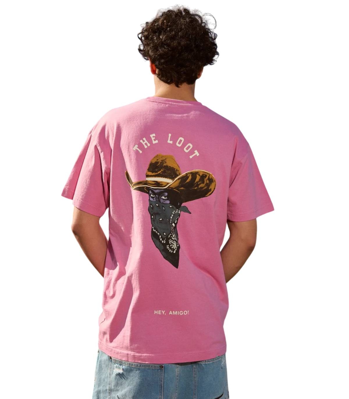 GRMY - Camiseta Rosa para Hombre - Lone Hand
