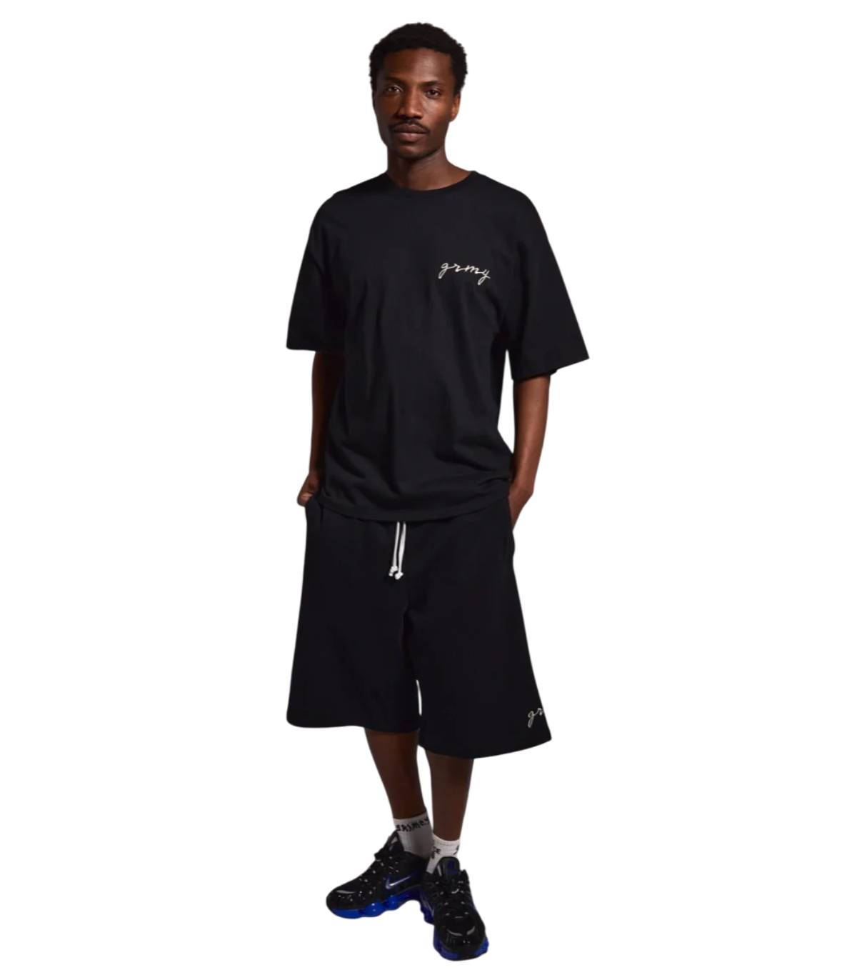 GRMY - Pantalón Corto Negro para Hombre - Savage Domain French