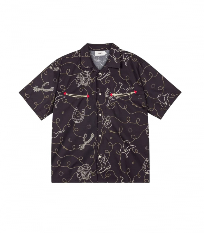GRMY - Camisa Negra para Hombre - Lone Hand