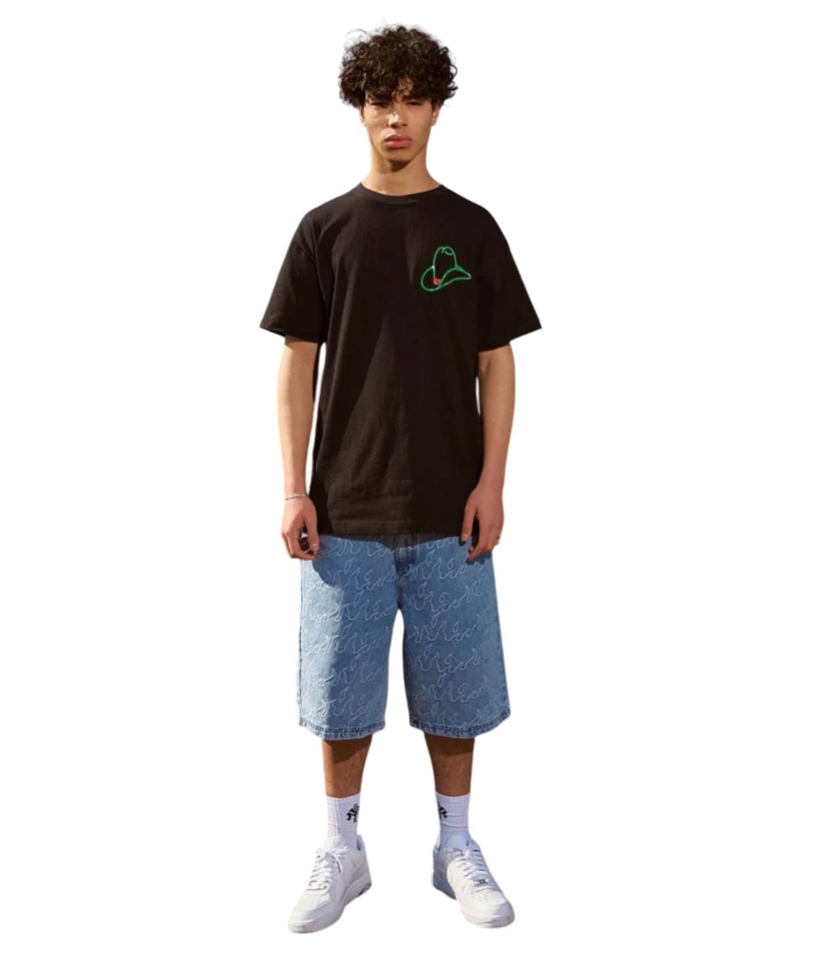 GRMY - Camiseta Negra para Hombre - Lone Hand Lucky Looter