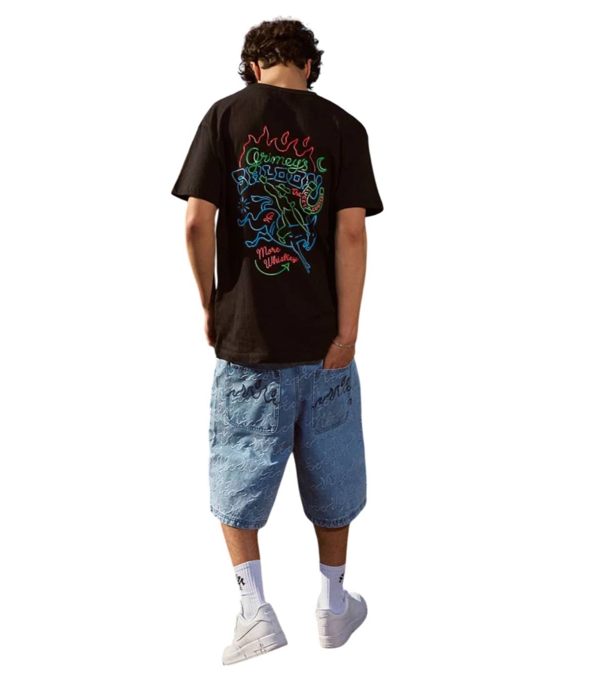 GRMY - Camiseta Negra para Hombre - Lone Hand Lucky Looter