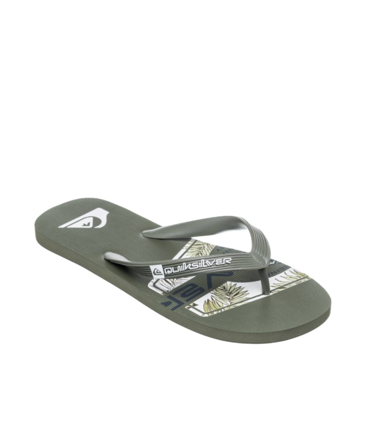 Quiksilver - Chanclas Verdes para Hombre - Java Art