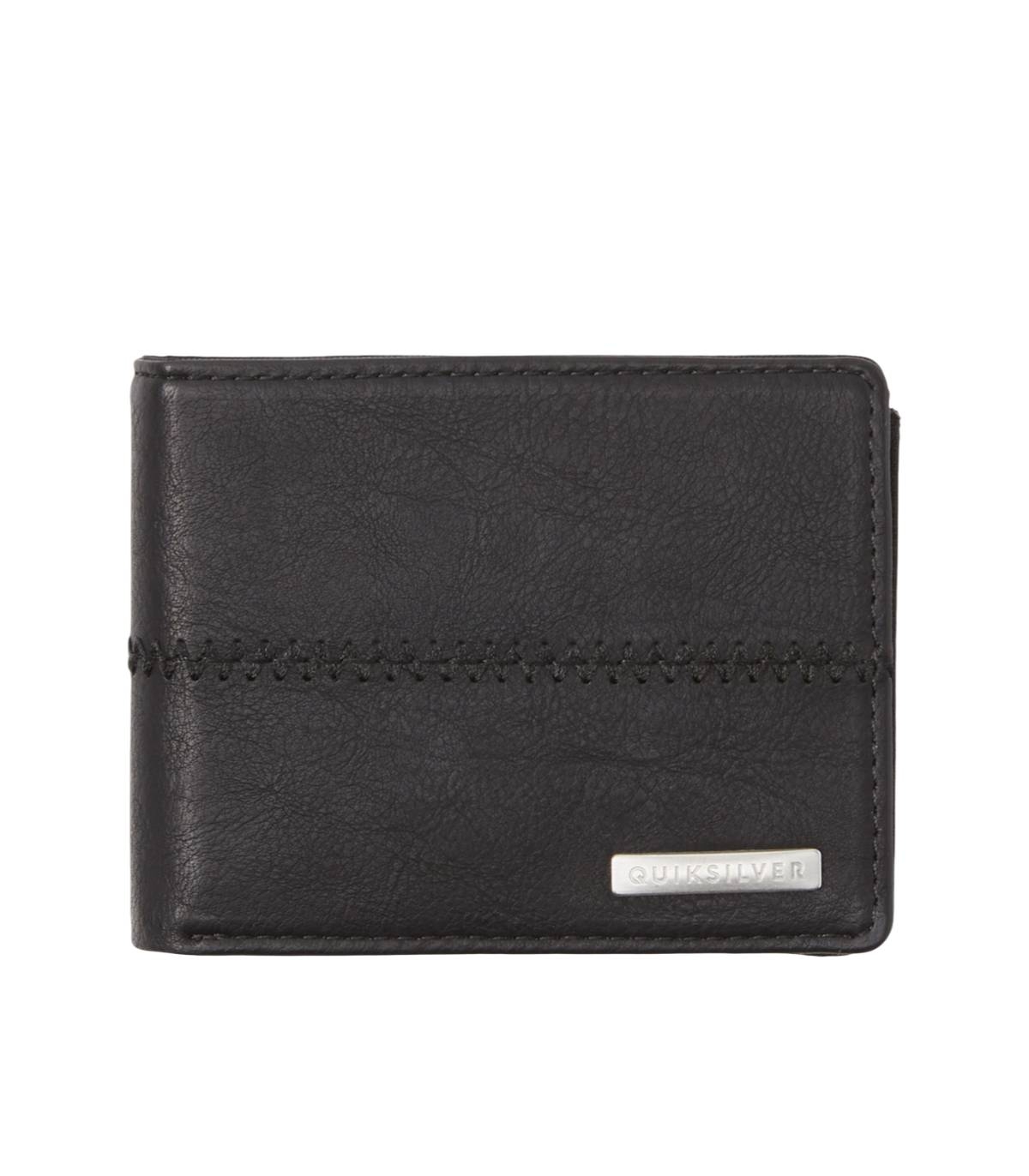 Quiksilver - Cartera Negra para Hombre - Stitchy