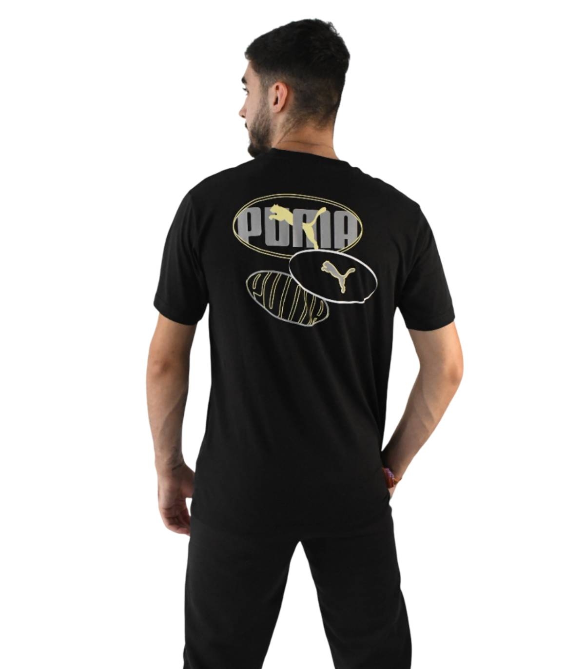 Puma - Camiseta Negra para Hombre - Lab Relaxed