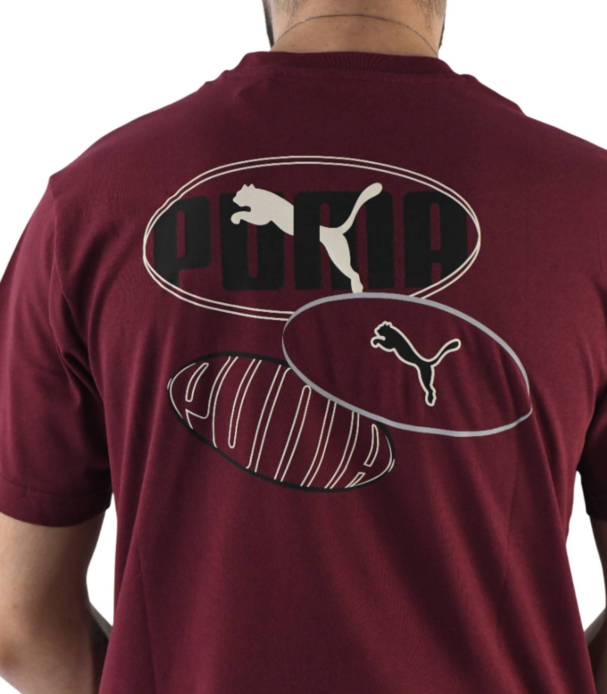 Puma - Camiseta Burdeos para Hombre - Lab Relaxed