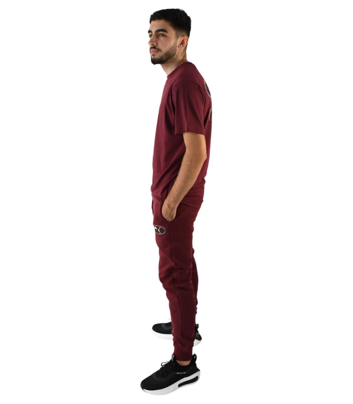 Puma - Camiseta Burdeos para Hombre - Lab Relaxed