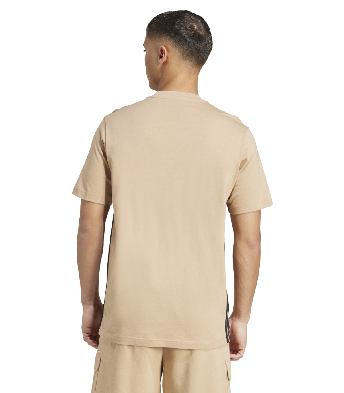 Adidas - Camiseta Marrón para Hombre - Essentials 3 Stripes