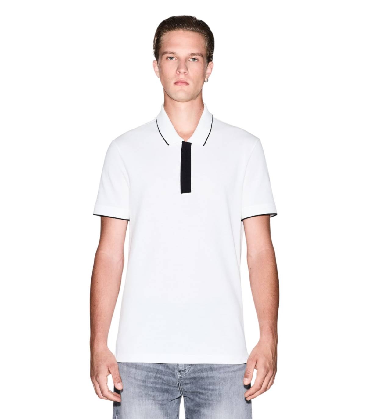 Armani Exchange - Polo Blanco para Hombre