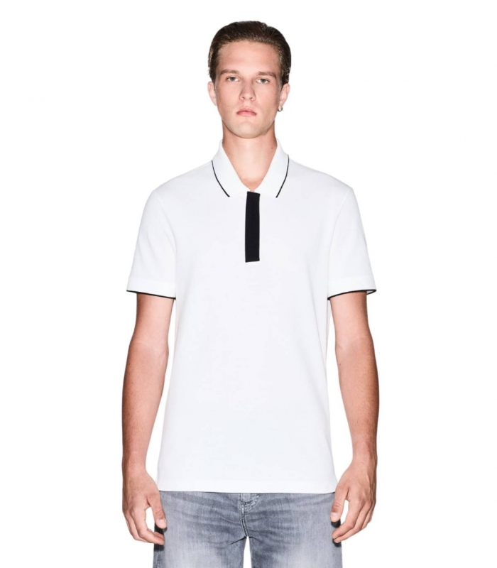 Armani Exchange - Polo Blanco para Hombre