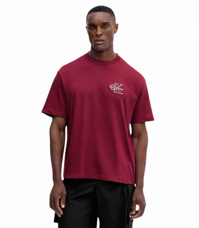 Calvin Klein - Camiseta Burdeos para Hombre