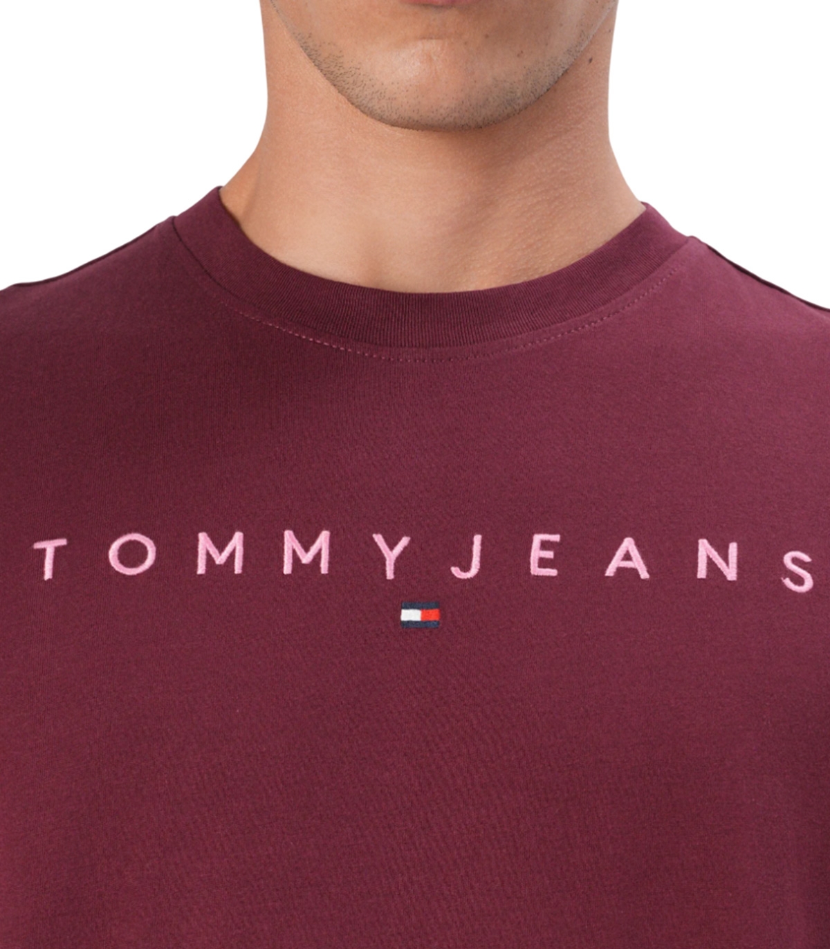 Tommy Jeans - Camiseta Burdeos para Hombre