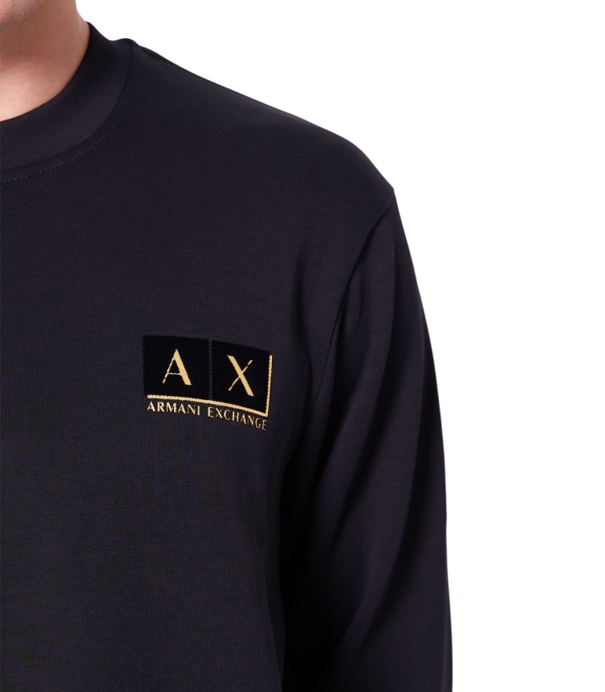Armani Exchange - Sudadera Negra para Hombre - Shade Gold