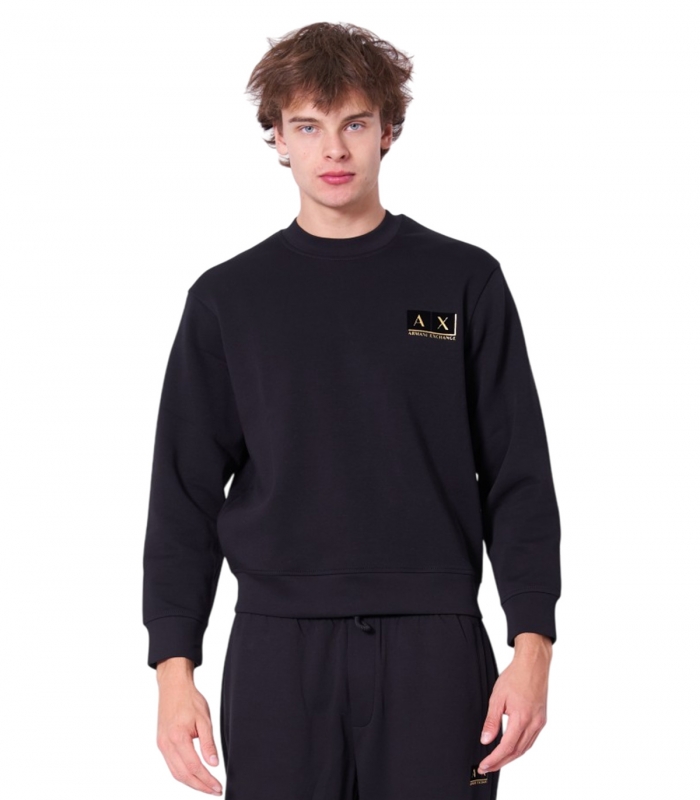 Armani Exchange - Sudadera Negra para Hombre - Shade Gold