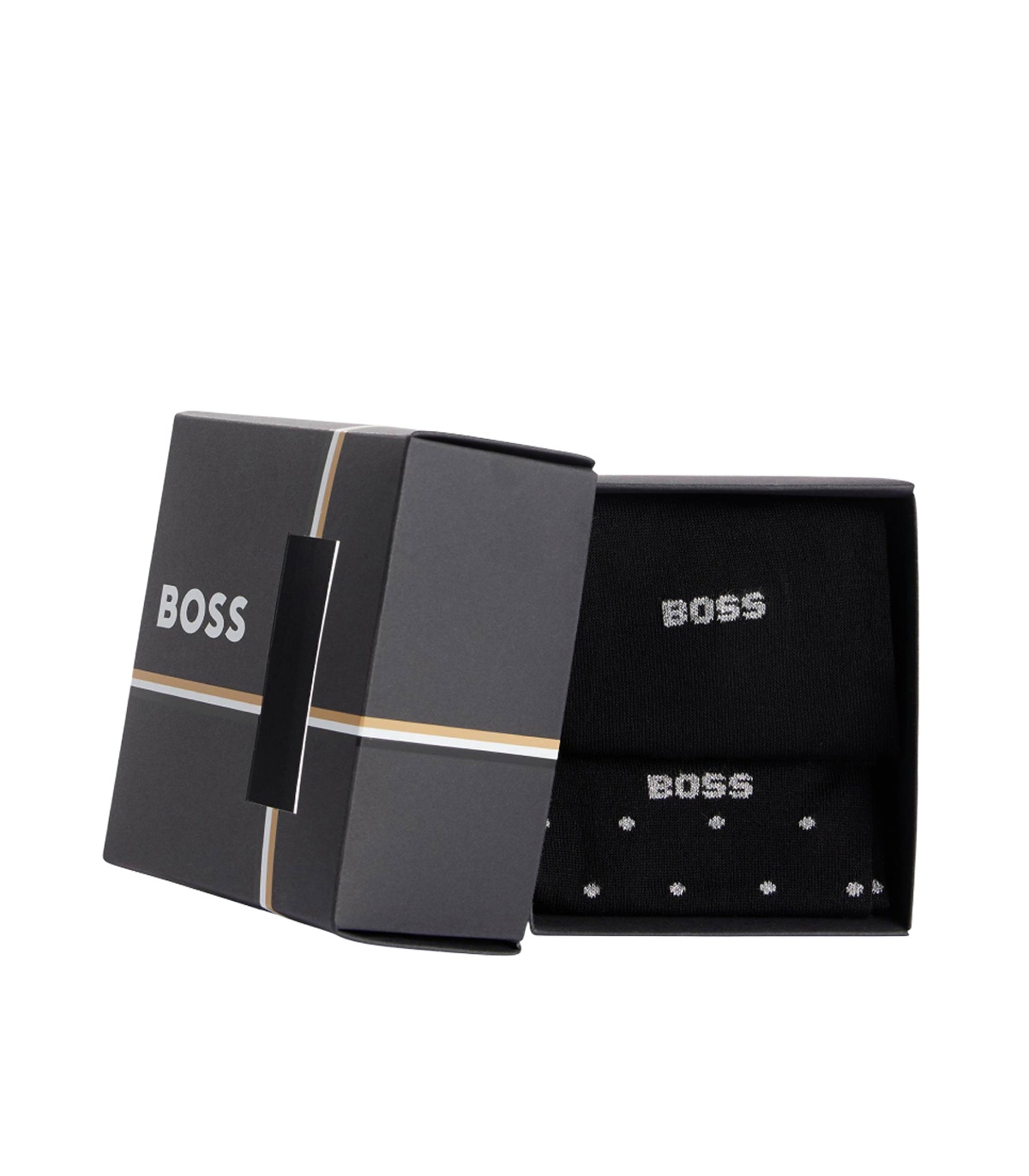 Boss - Calcetines Negros para Hombre - 2Prs Gilft Set