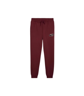 Puma - Pantalón Burdeos para Hombre - Ess logo lab