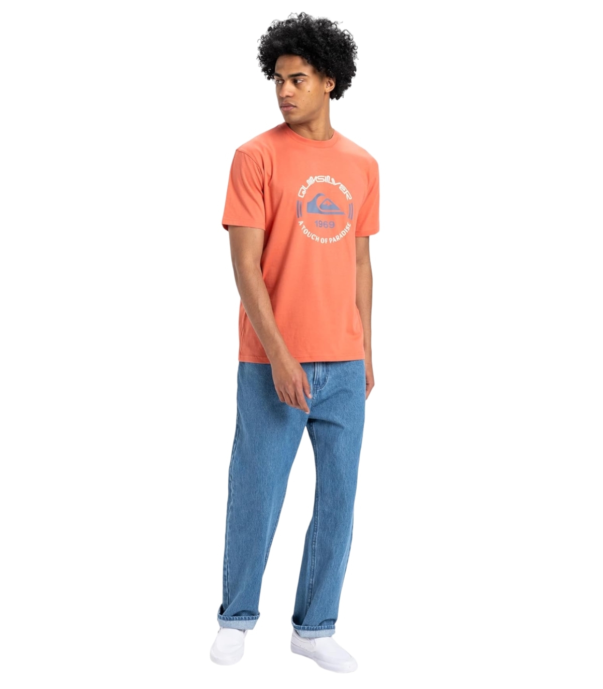 Quiksilver - Camiseta Roja para Hombre - Circle Logo