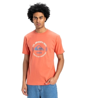 Quiksilver - Camiseta Roja para Hombre - Circle Logo