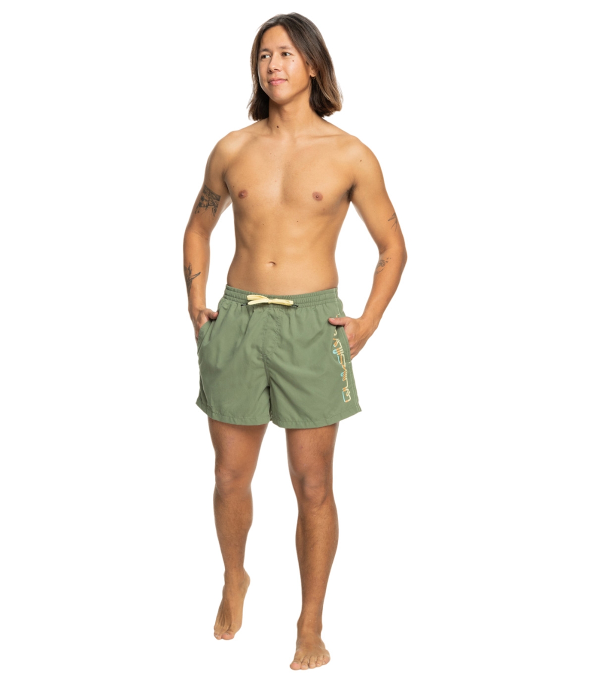 Quiksilver - Bañador Verde para Hombre - Behind Waves 15"