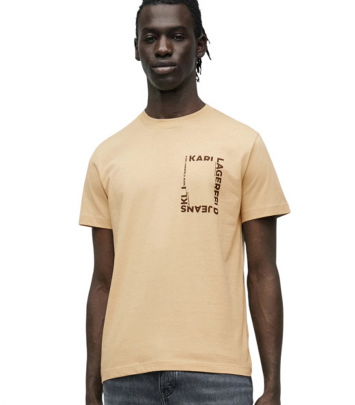 Karl Lagerfeld - Camiseta Beige para Hombre - SLIM SS FRAME