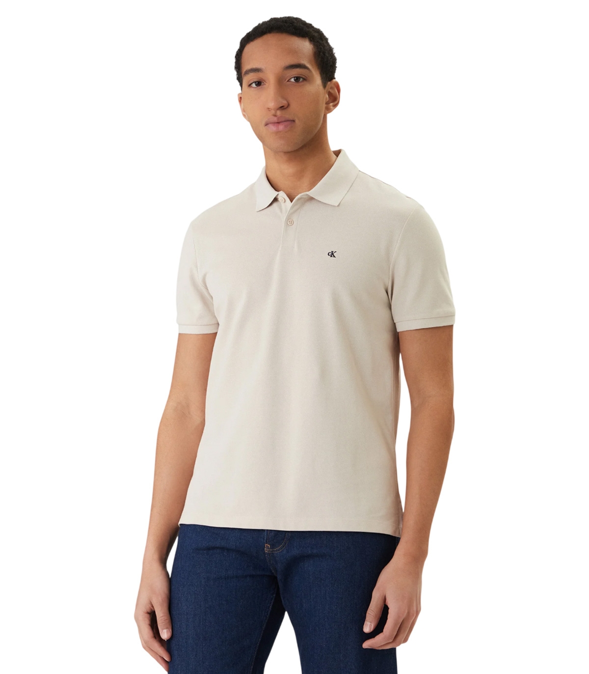 Calvin Klein - Polo Beige para Hombre - Oatmeal