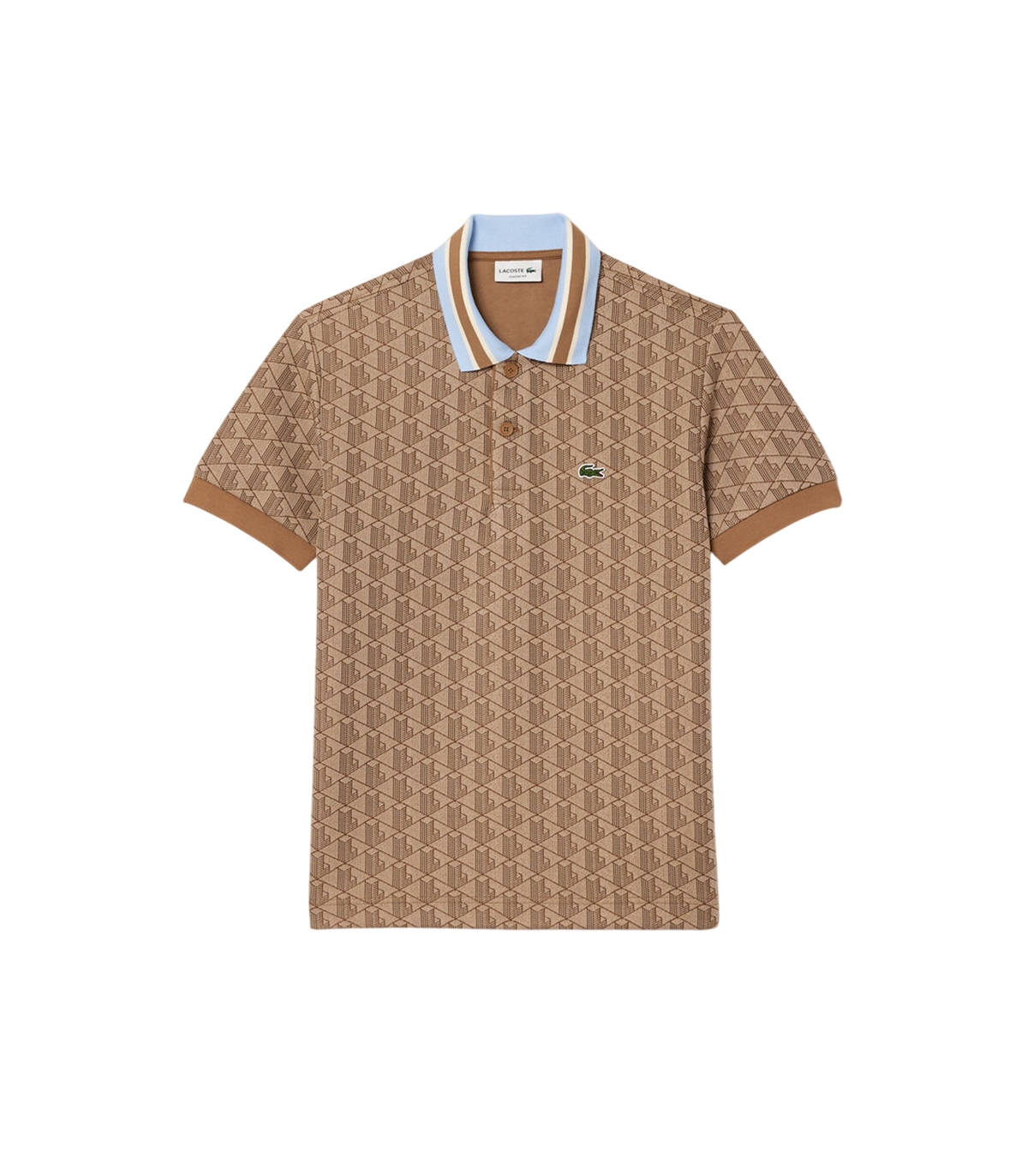 Lacoste - Polo Marron para Hombre - Jacquard