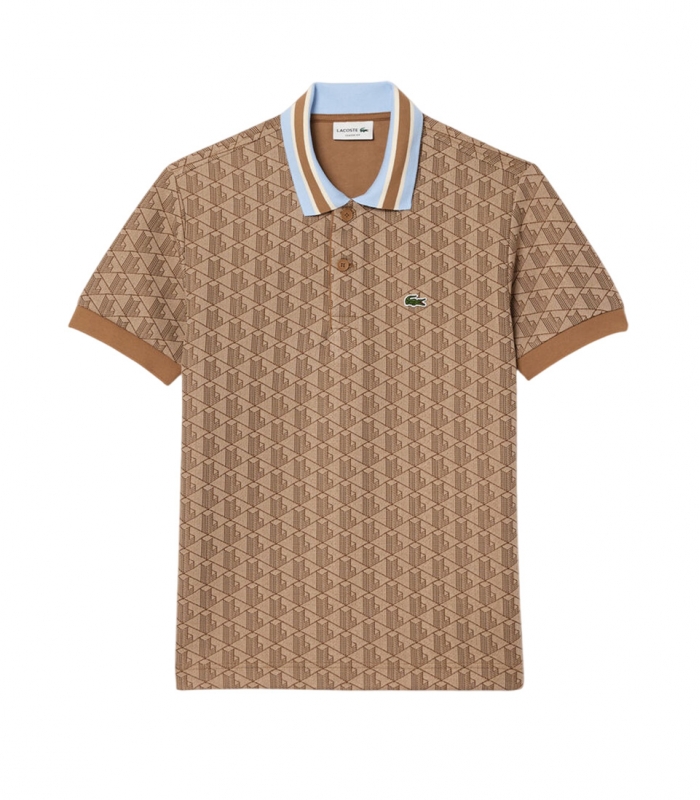 Lacoste - Polo Marron para Hombre - Jacquard