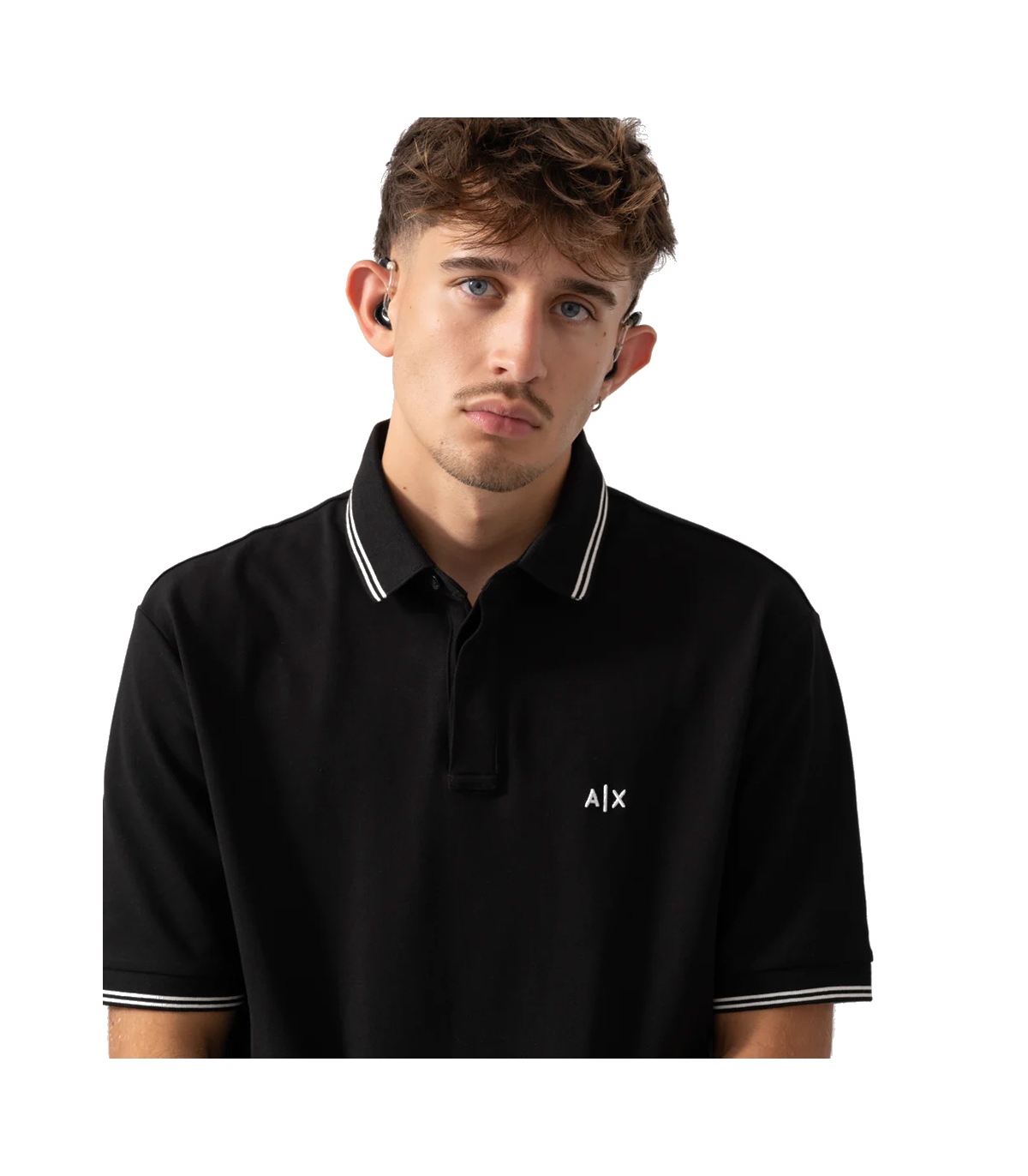 Armani Exchange - Polo Negro para Hombre
