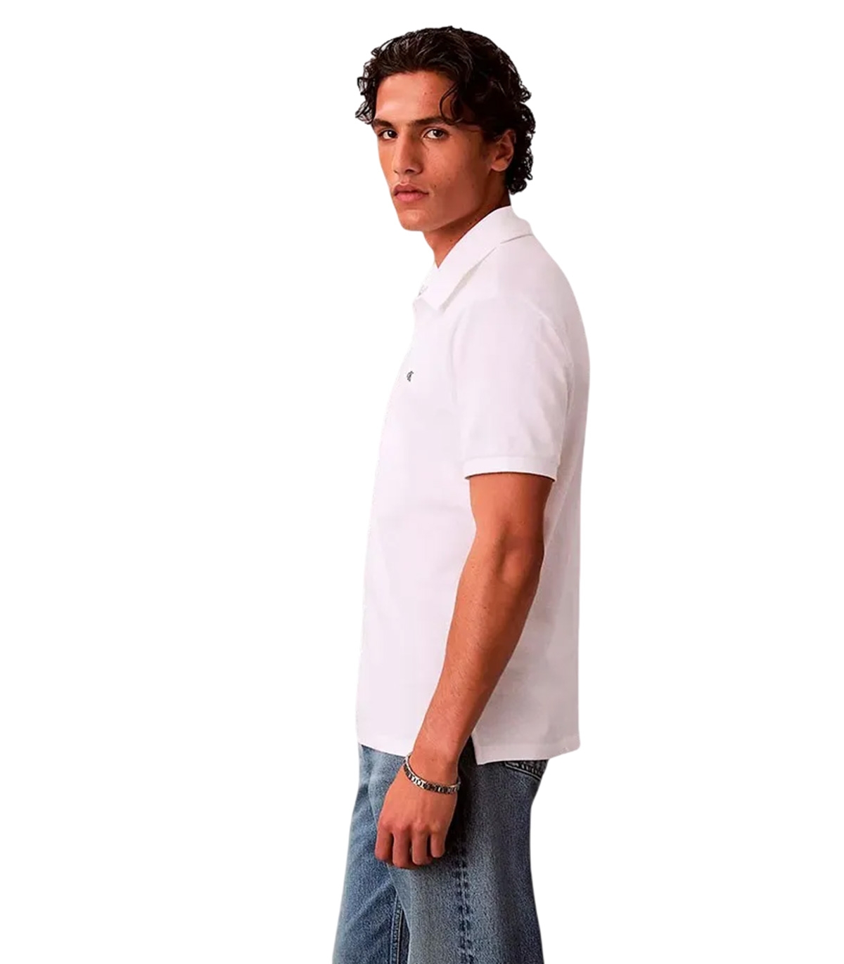 Calvin Klein - Polo Blanco para Hombre