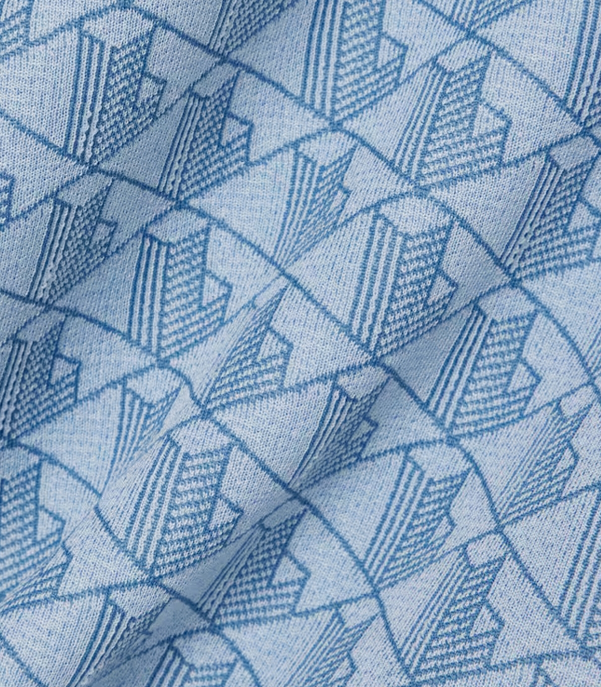 Lacoste - Polo Azul para Hombre - Classic Fit Monogram Jacquard