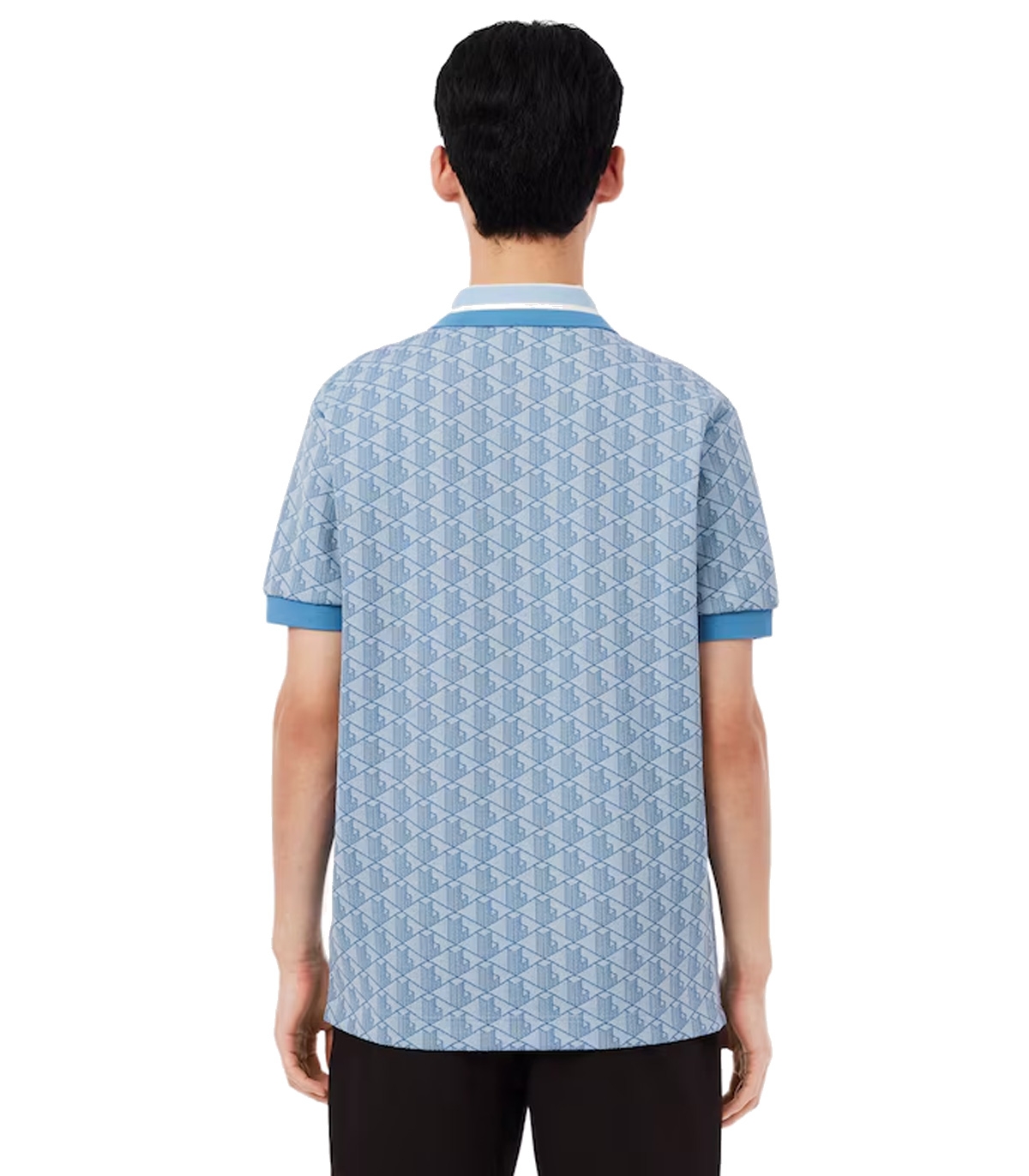 Lacoste - Polo Azul para Hombre - Classic Fit Monogram Jacquard