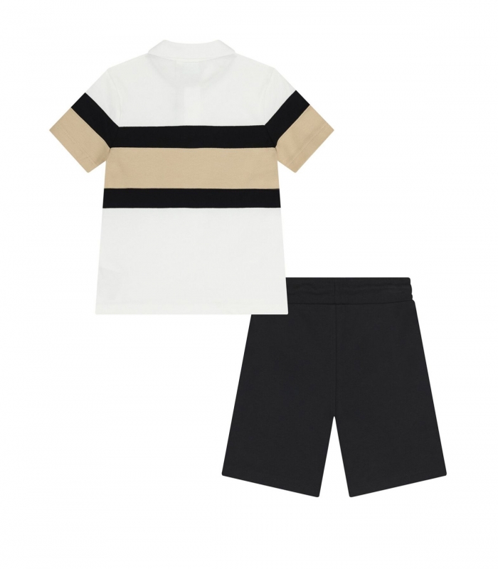 Boss - Conjunto para Niños - White & Black Logo Shorts Set