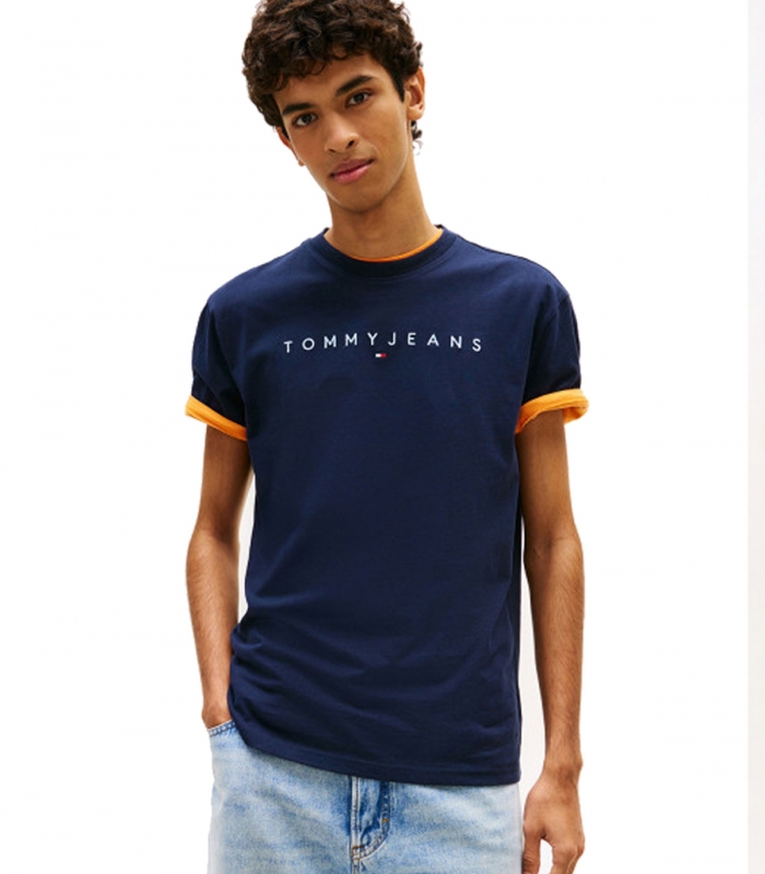 Tommy Jeans - Camiseta Azul para Hombre - Linear