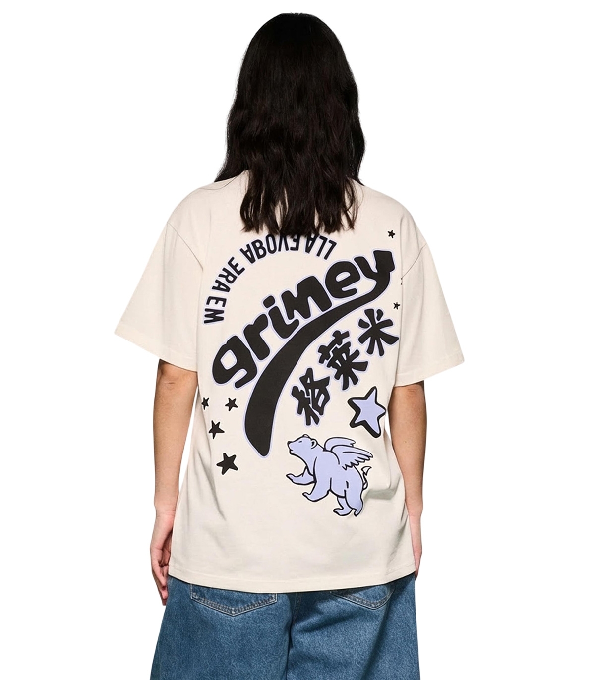 GRMY - Camiseta Blanca para Hombre - Concreat Jungle Gé Lái Mi