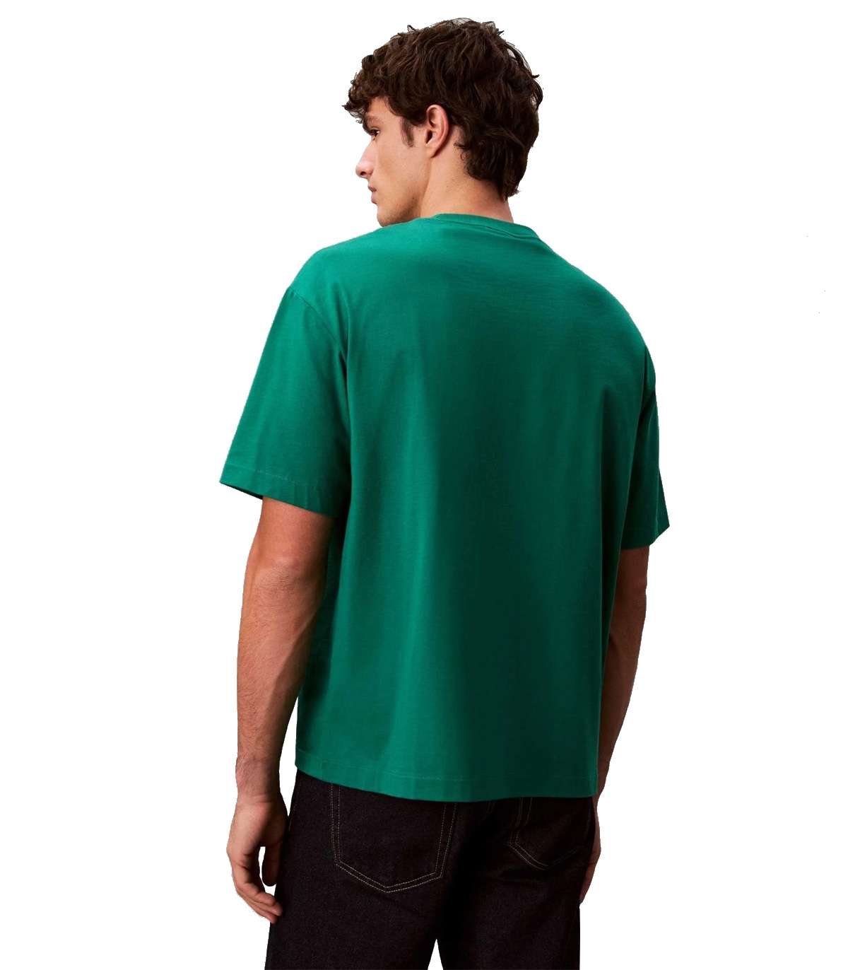 Calvin Klein - Camiseta Verde para Hombre - SS RLXD STNDRD LOGO