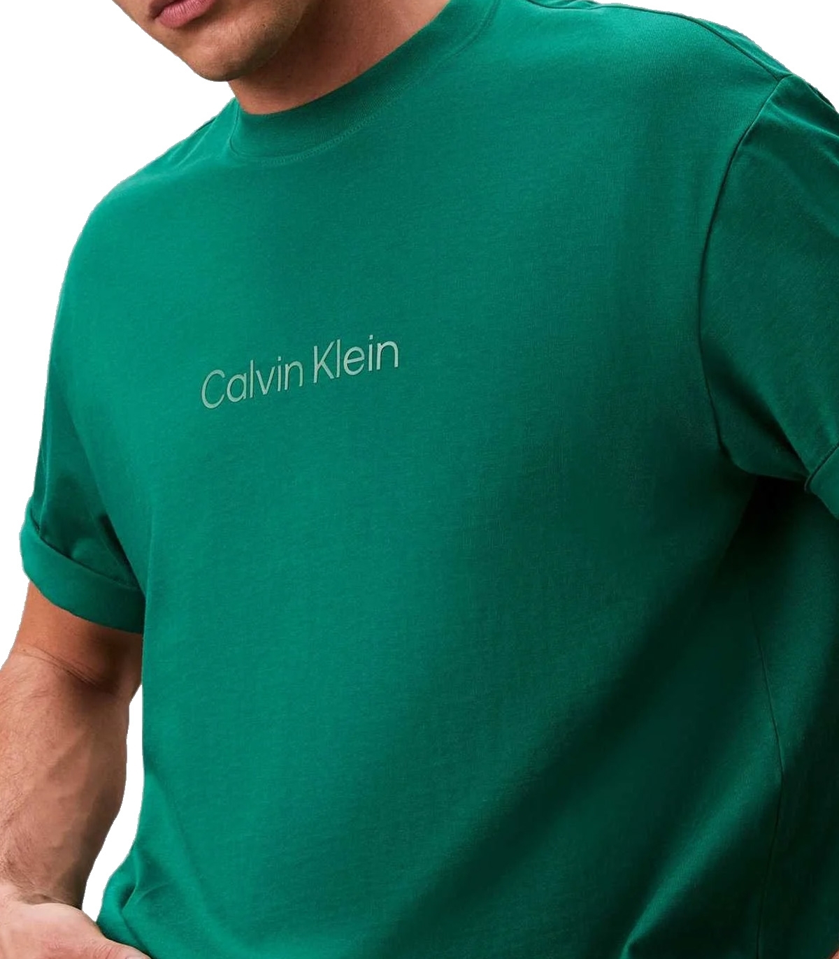 Calvin Klein - Camiseta Verde para Hombre - SS RLXD STNDRD LOGO