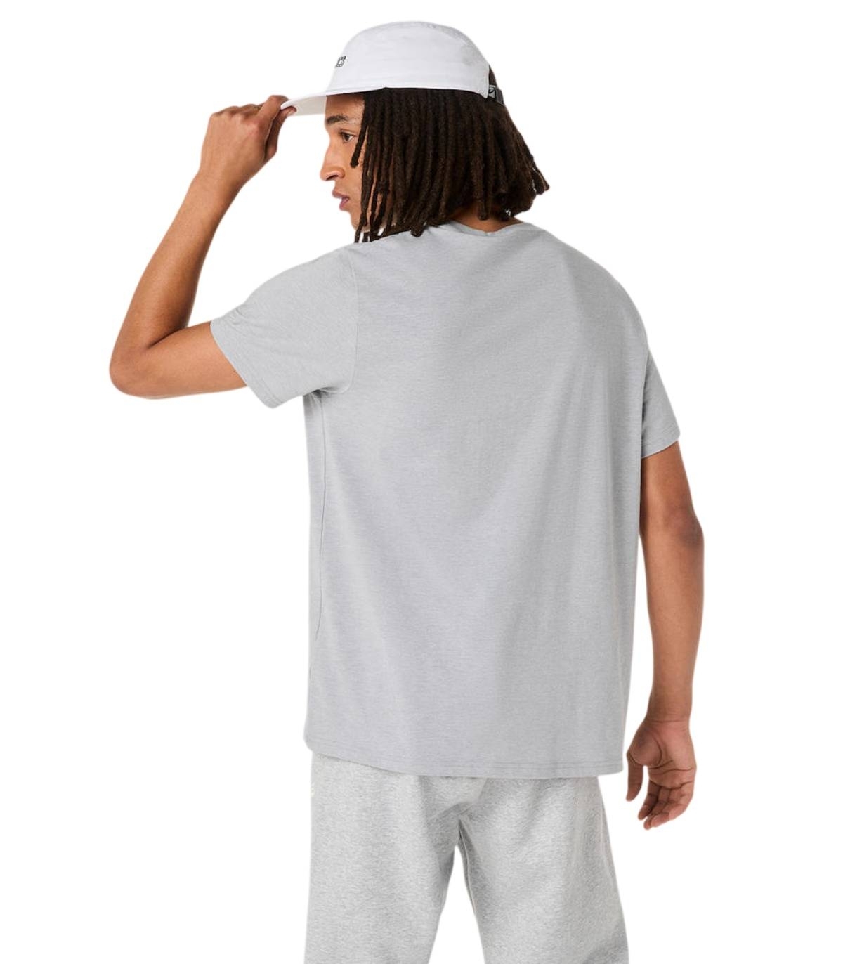 Asics- Camiseta Gris para Hombre- Aspiral Embroidery
