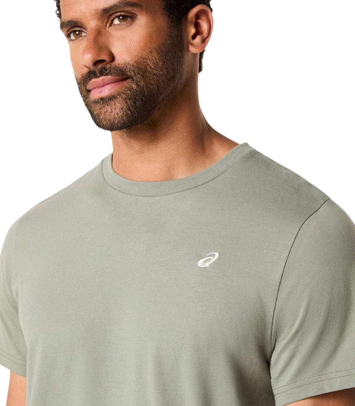 Asics - Camiseta Verde para Hombre - Aspiral Embroidery