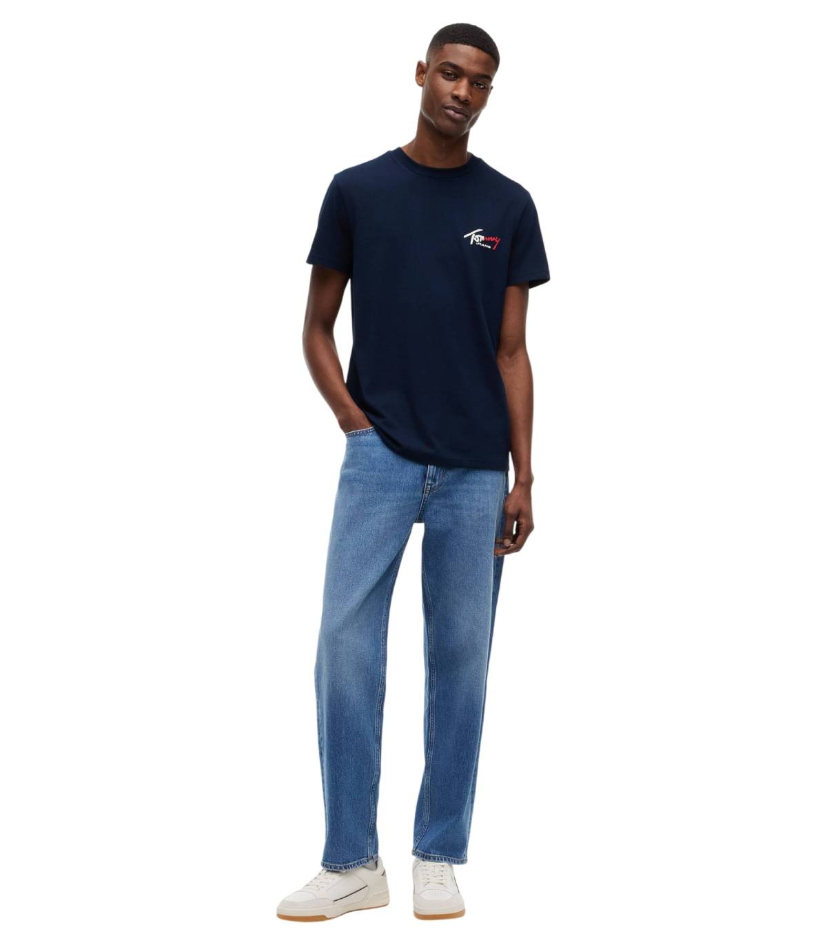 Tommy Jeans - Camiseta Azul Marino para Hombre - Regular Fit