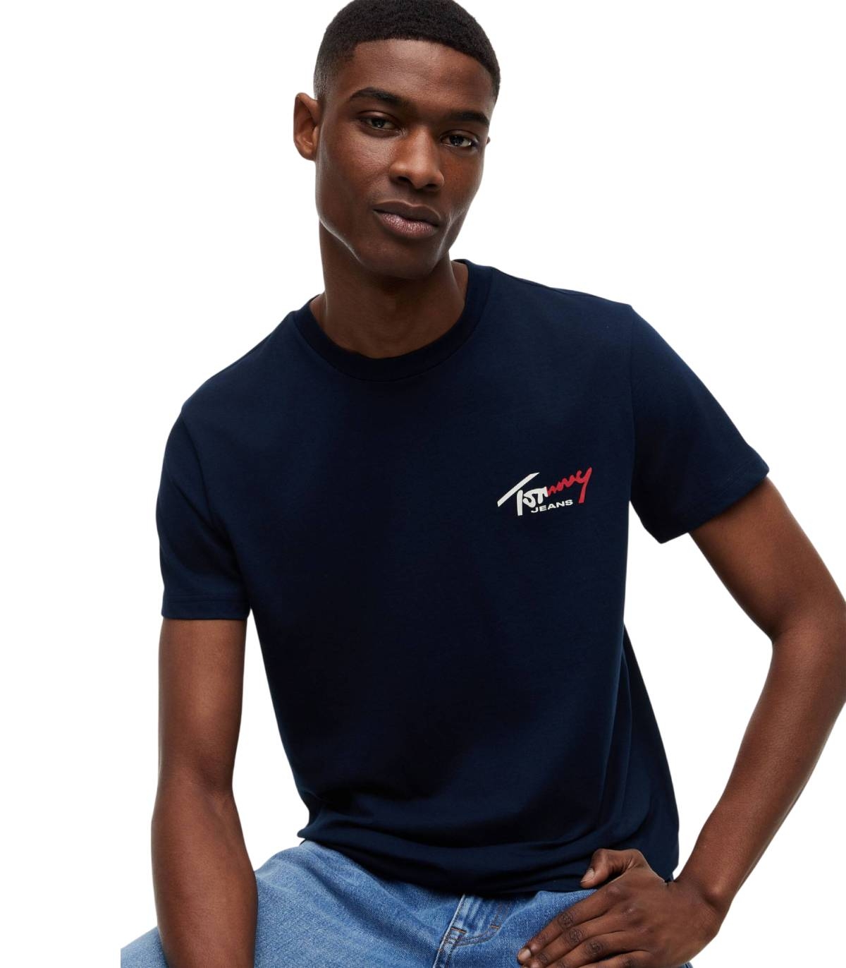 Tommy Jeans - Camiseta Azul Marino para Hombre - Regular Fit