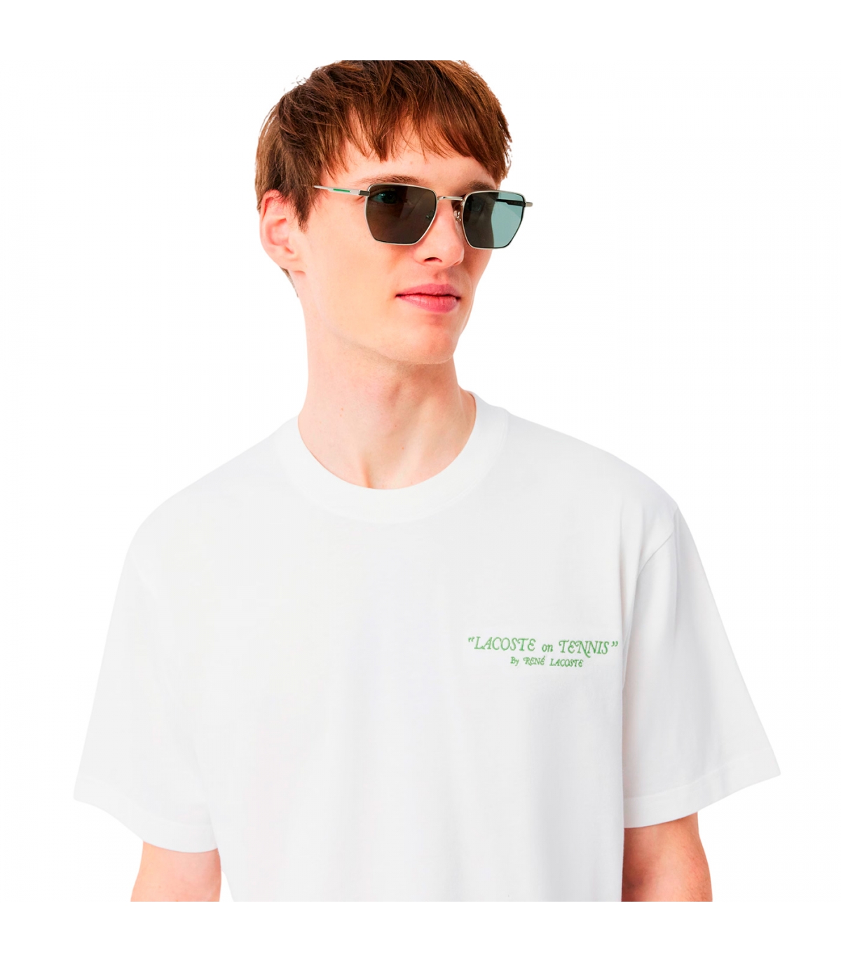 Lacoste - Camiseta Blanca de Tennis Para Hombres -
