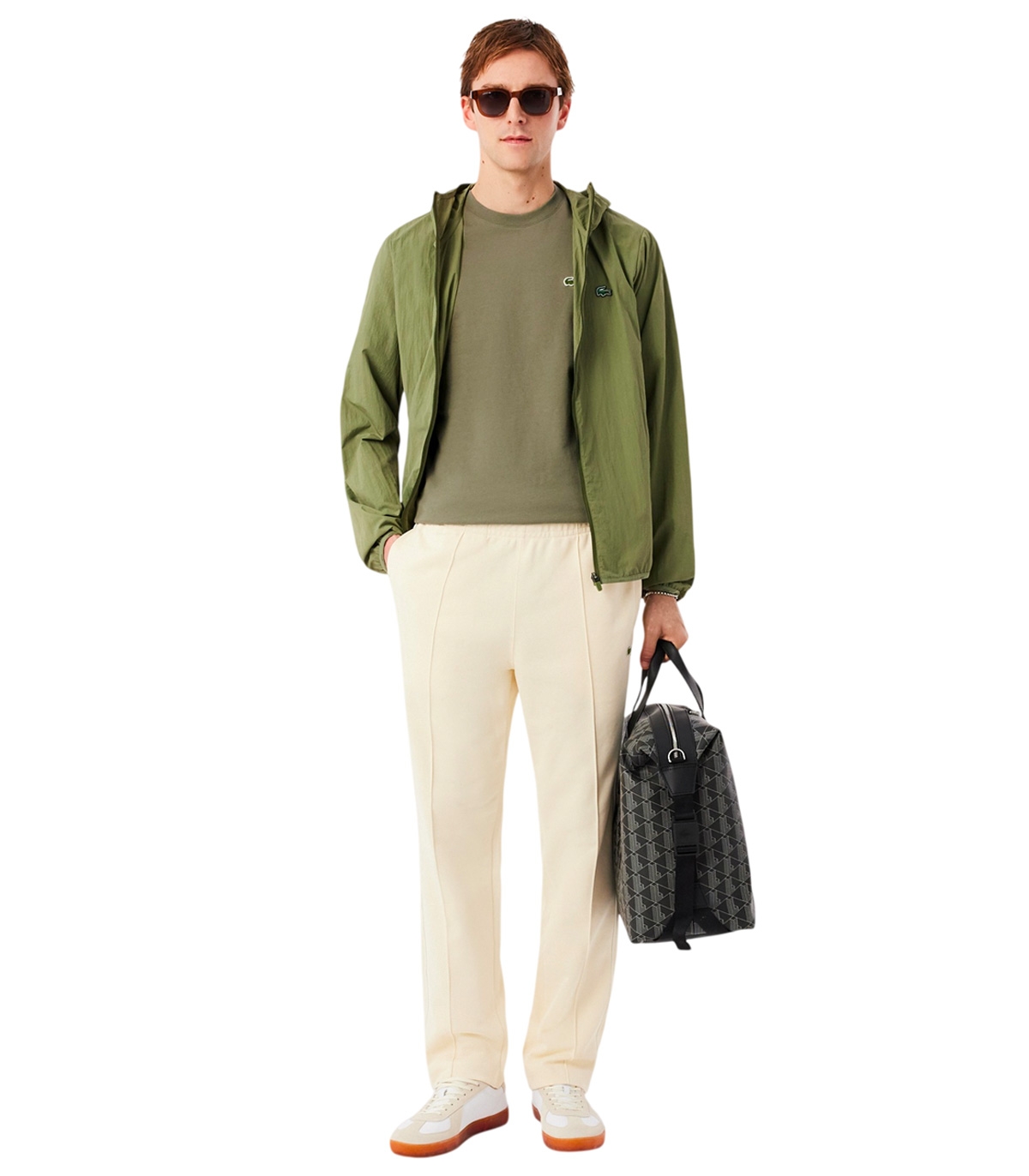 Lacoste - Camiseta Verde para Hombre - Branded Stripe